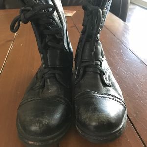 Steve Madden "Troopa" Black Combat Boots